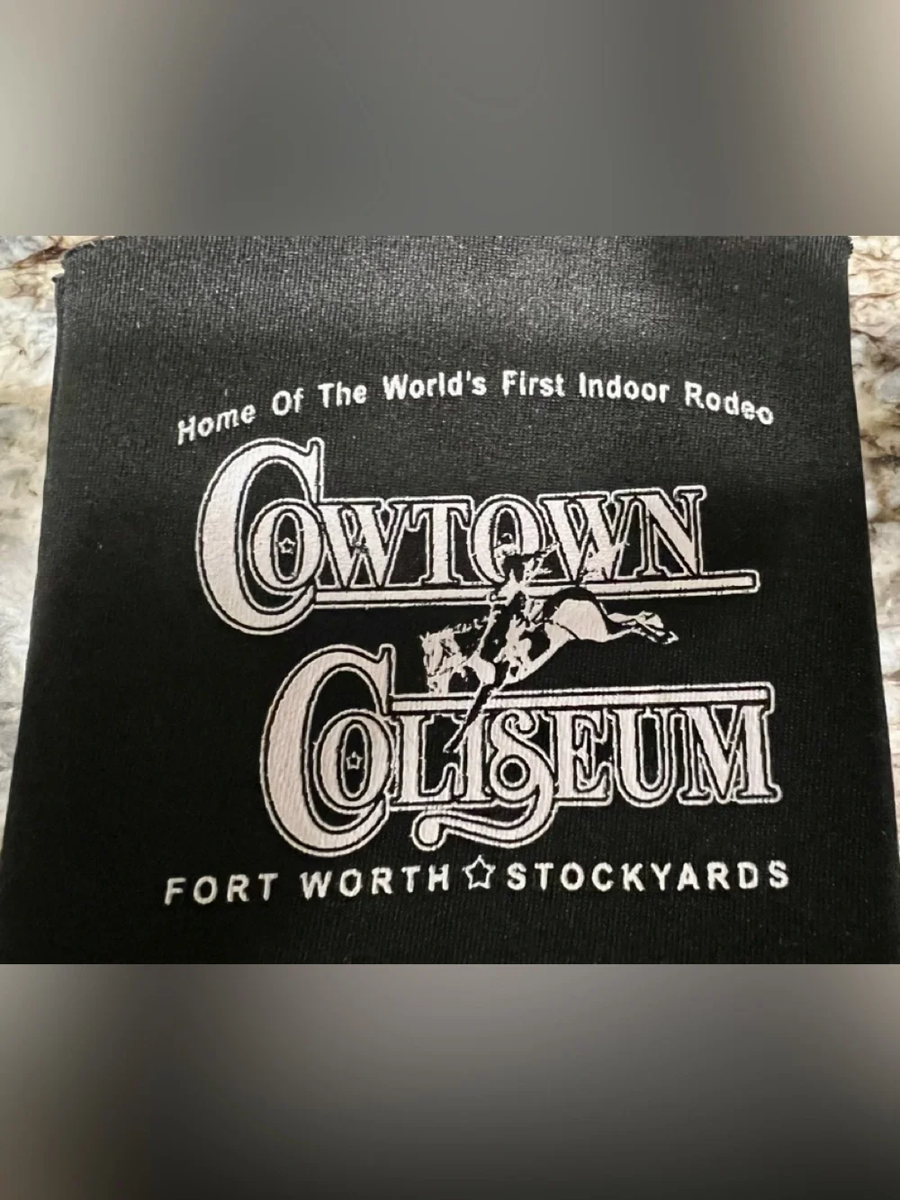 Set of 2 Cowtown Coliseum Fort Worth Stockyards Can Koozies (Black)